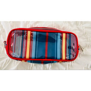 Lancome Zippered Makeup Bag Case Pouch - Clear Plastic Effiel Tower new